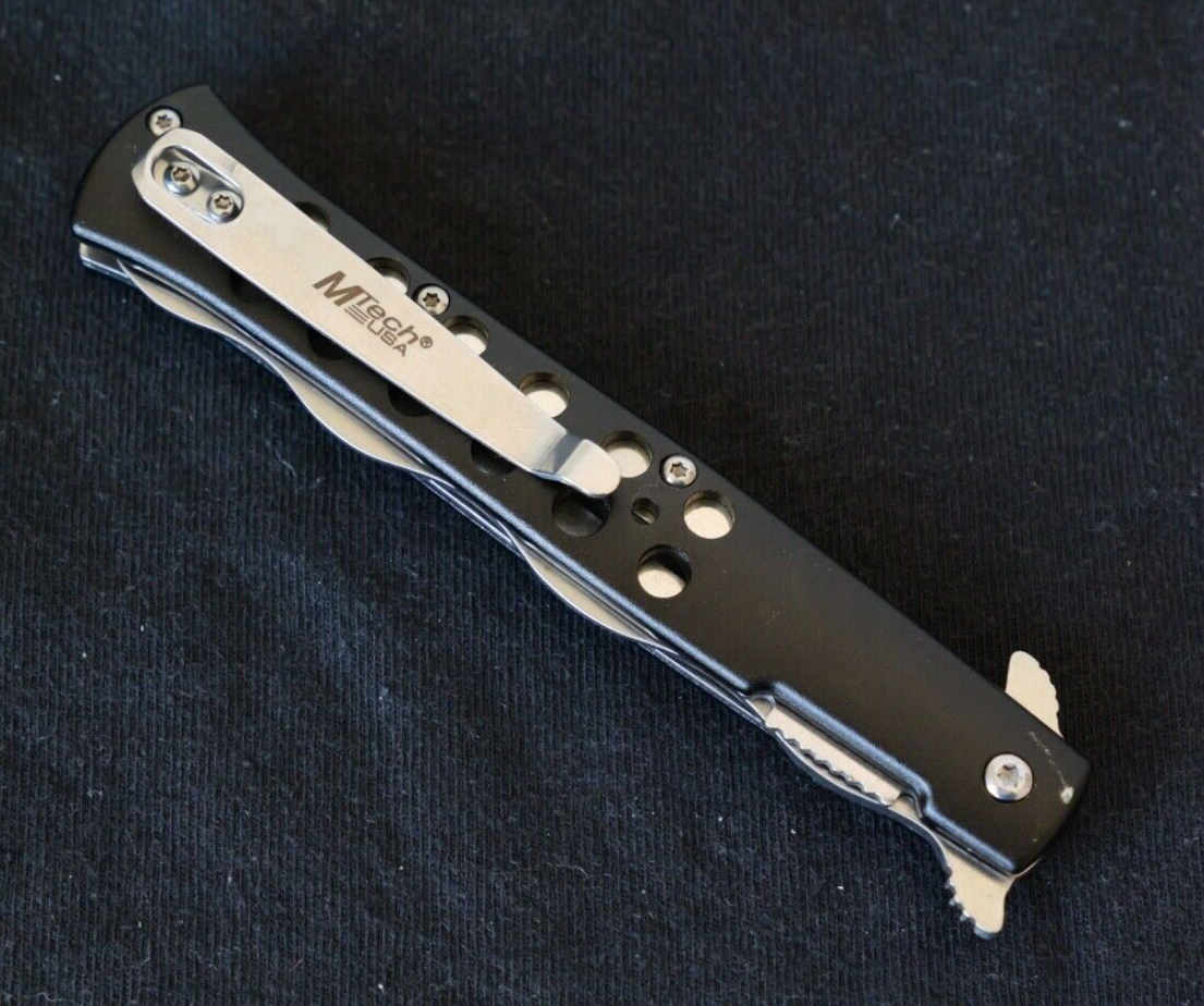 Kris Blade Black Spring Assist Pocket Knife Full Size 9" Overall Sharp Rare