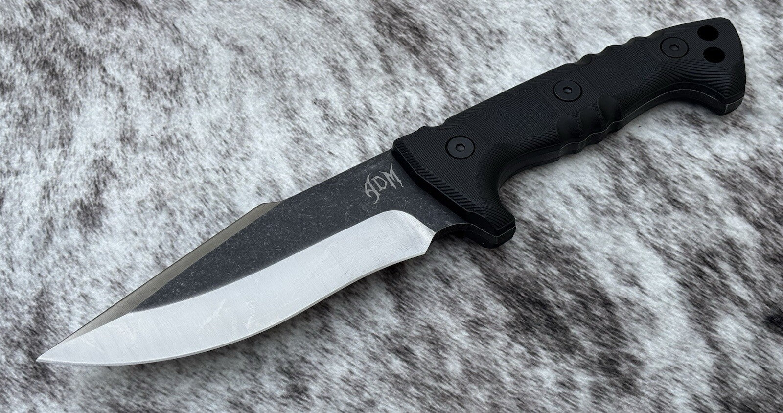 29cm Fixed Blade Knife Hard Sheath Belt Loop Full Tang Heavy Duty Sharp Black