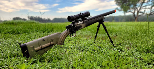 Game Face GF529 Spring-Powered Bolt Action Sniper Airsoft Rifle Clear 425 Fps