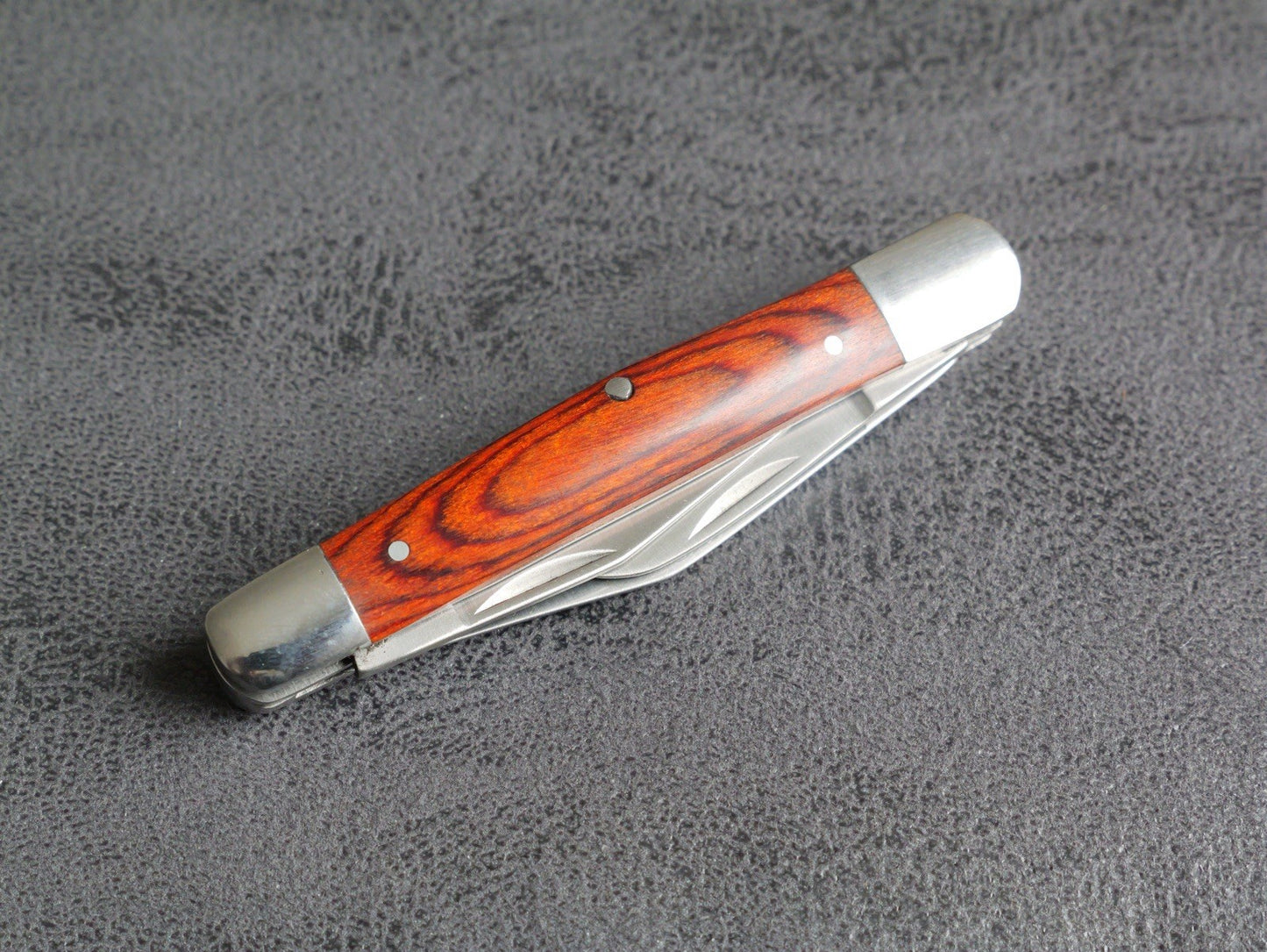 3” Stockman Knife Classic Folding Pocket Knife 3 Blades Sharp Wood Handle Edc