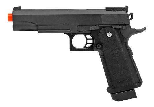 Metal Zinc Alloy G.6 Airsoft Pistol Black 320 Fps Full Size Spring Powered