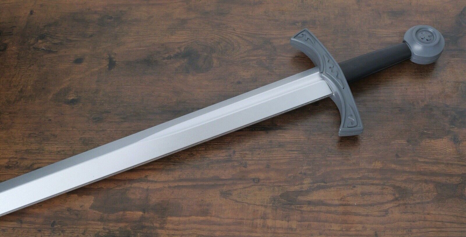 28” Latex Crusader Sword Excalibur Cross Double Sides Hilt Cosplay Larping Toy