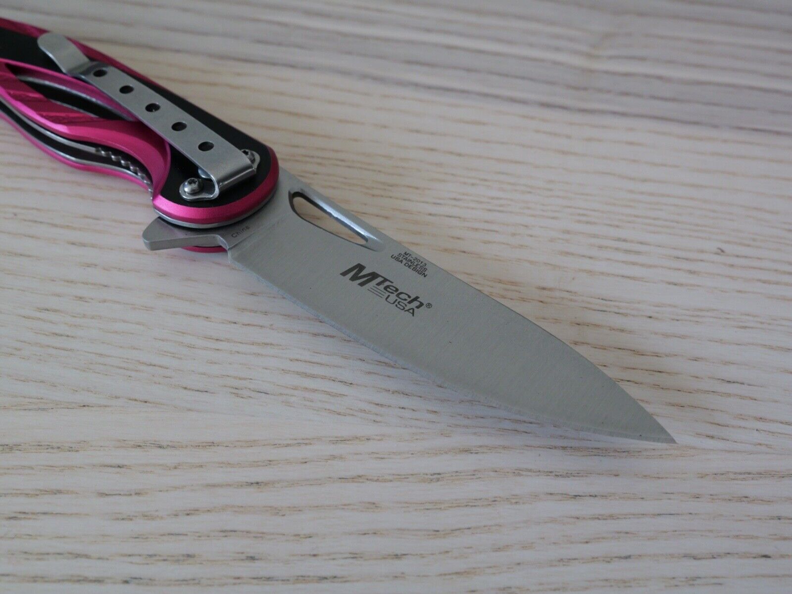 Full Size Pocket Knife PINK Girls Ladies Womens Self Defense Manual Opening Cute