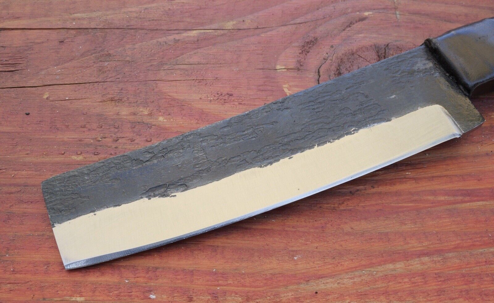 12” Mini Machete Hand Forged Chopper Carbon Steel Rustic Crude Heavy Duty Thick