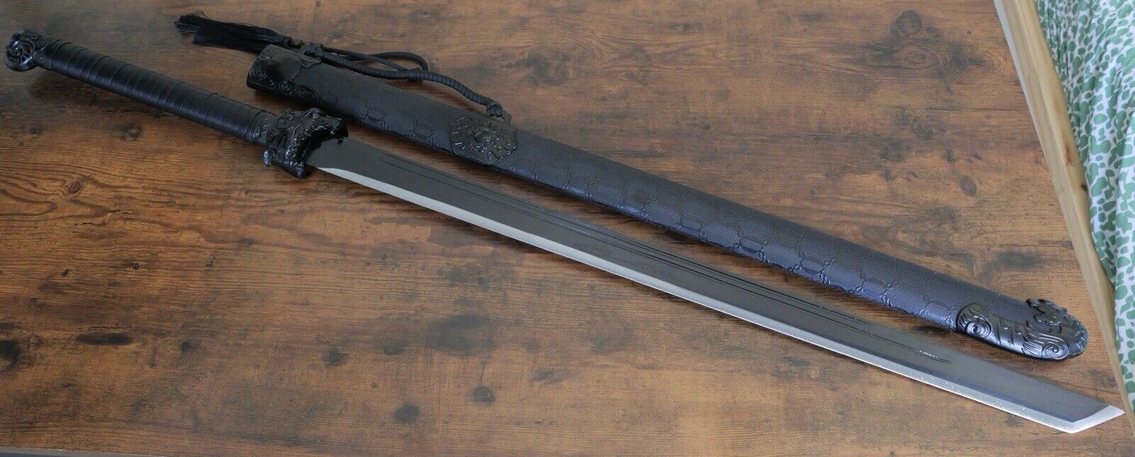 44”Ninja Sword XL Shadow Warrior Stealth Two Hand Ornate Extra Long Battle Ready