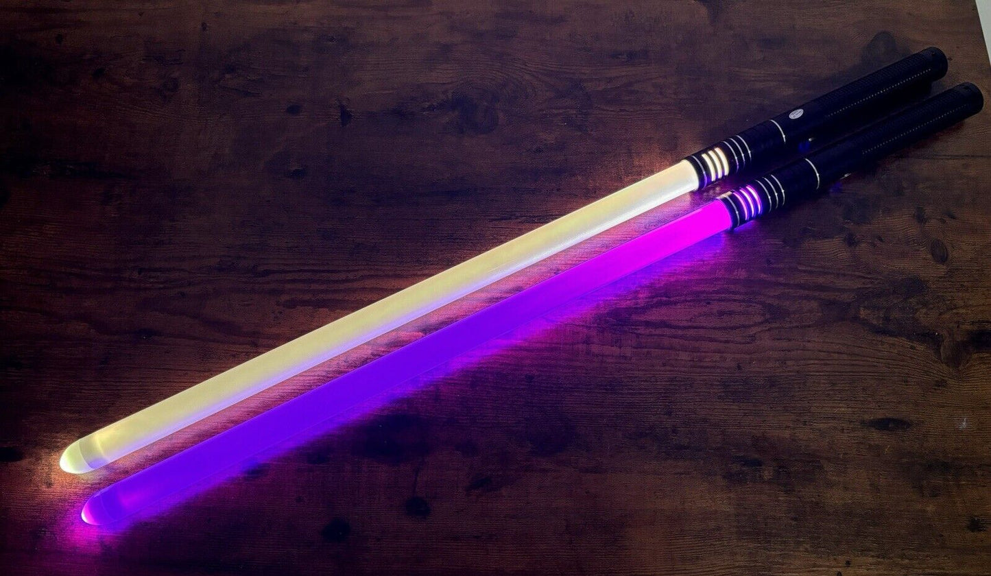 Lightsaber Replica Set Color Changing High Tech Metal Handle Rechargeable USB C