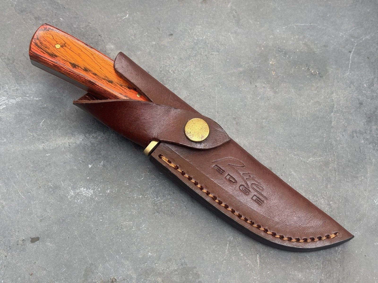 8” Fixed Blade Knife Leather Sheath High Carbon Steel File Knife Handmade Thick
