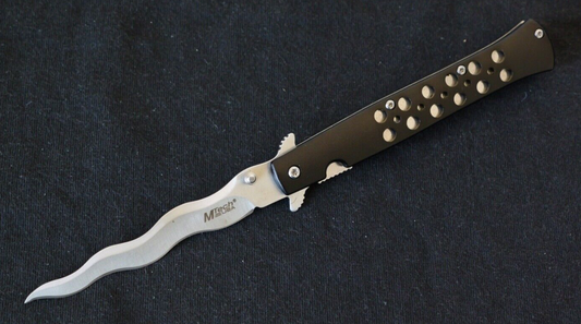 Kris Blade Black Spring Assist Pocket Knife Full Size 9" Overall Sharp Rare