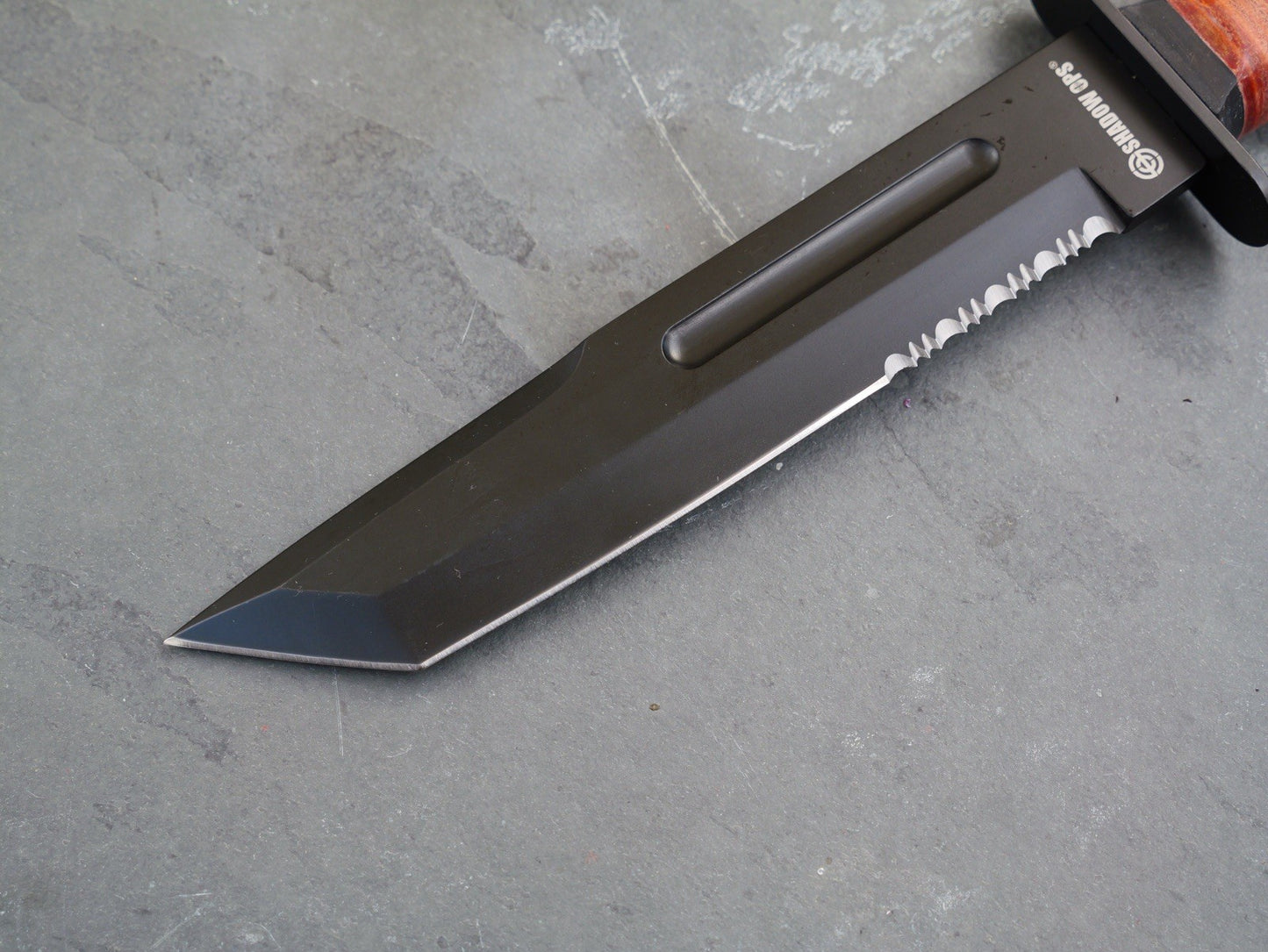 13” Tanto Combat Knife Military Marines Kydex Sheath Horizontal Carry Black Kbar