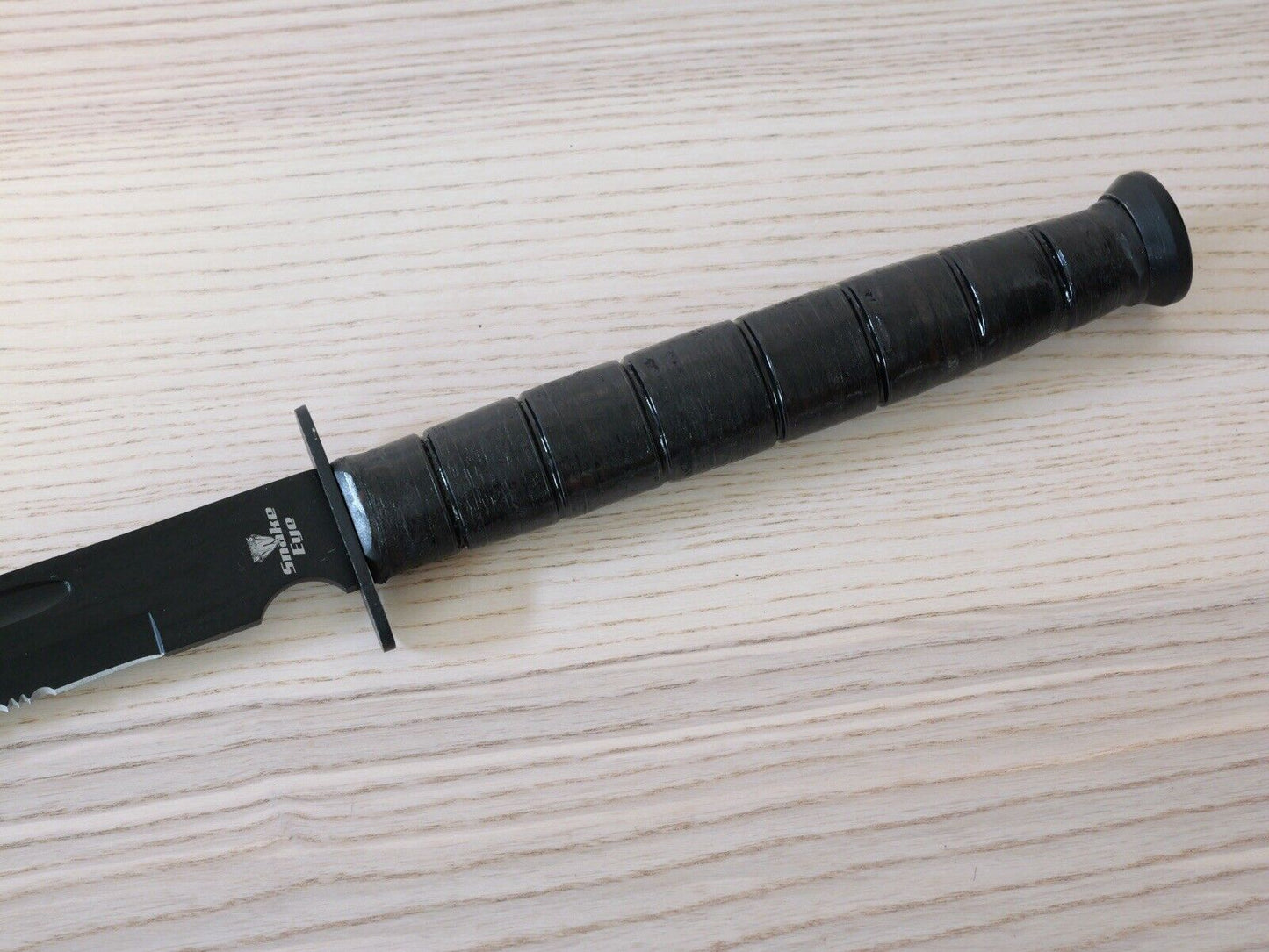 28” Combat Sword Tanto Full Tang All Black USMC Style Serrated Sharp Stealth