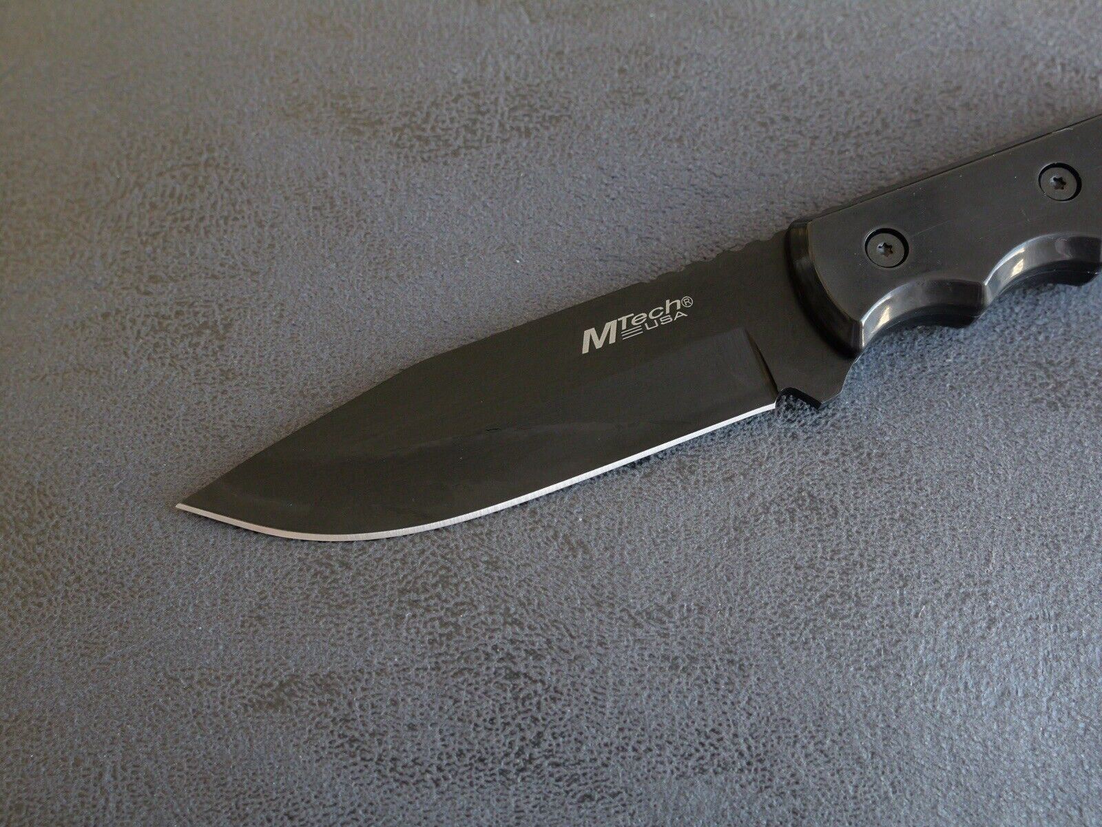 8” Fixed Blade Knife Full Tang Black Nylon Sheath 4mm Thick Tactical Edc