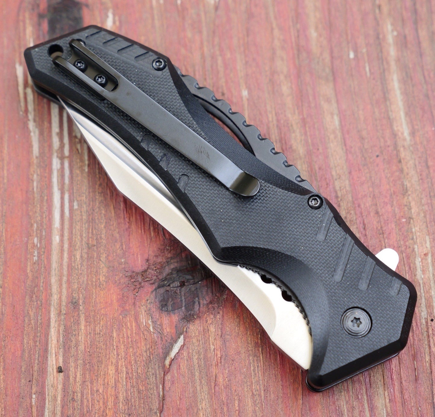 5” SNAKE EYE XTREME Ball Bearing Pocket Knife 440 Steel G10 Handle High Quality