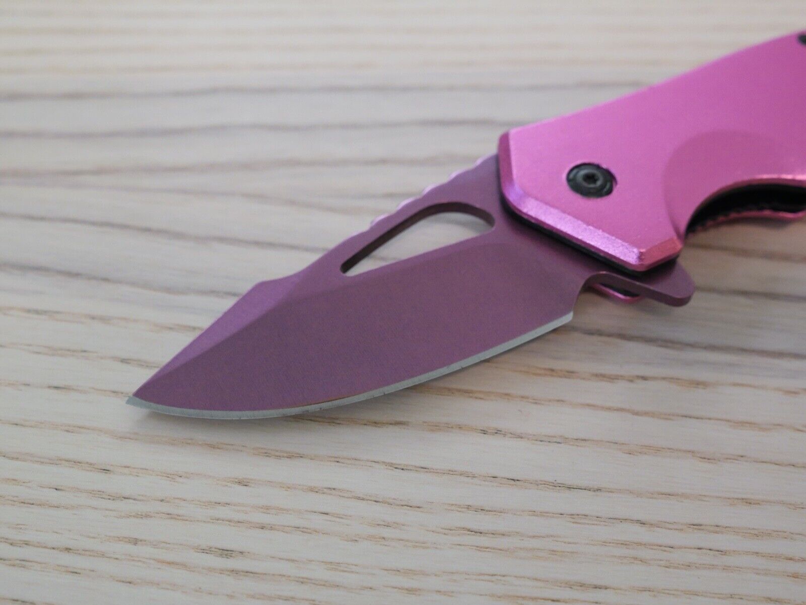 Hot Pink Pocket Knife Spring Assisted Black Ladies Self Defense Girly Medium EDC