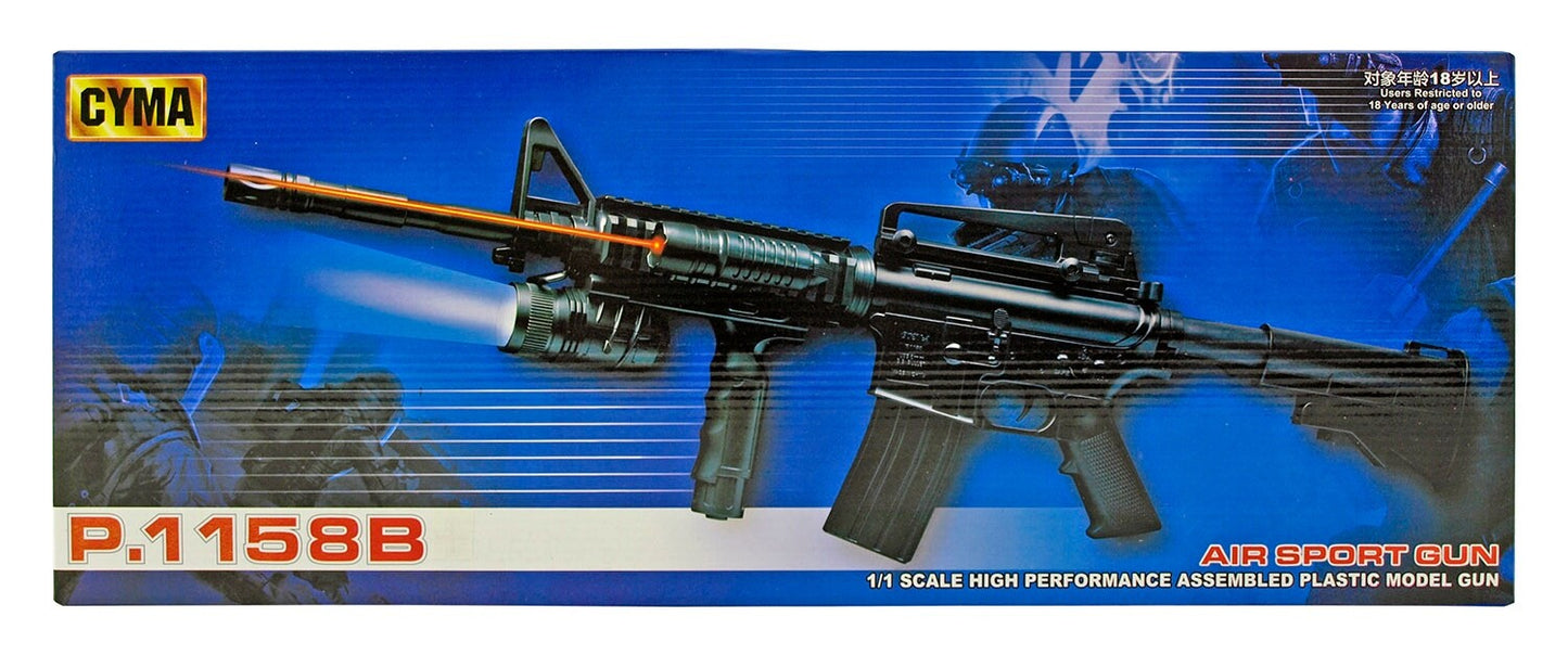 CYMA P1158B Spring Airsoft M4 M4A1 Replica Carbine Assault Rifle with Foregrip