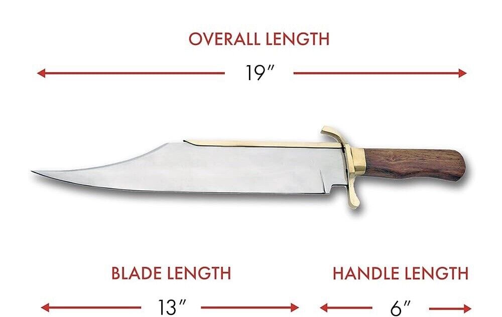 19” Survival Knife MEGA XL Long Full Tang Brass Guard Rambo 3 Sheath Heavy Duty