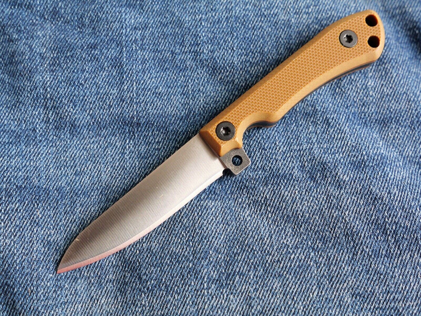 12cm Fixed Blade Knife Kydex Sheath Full Tang Back Pocket Clip Horizontal Carry