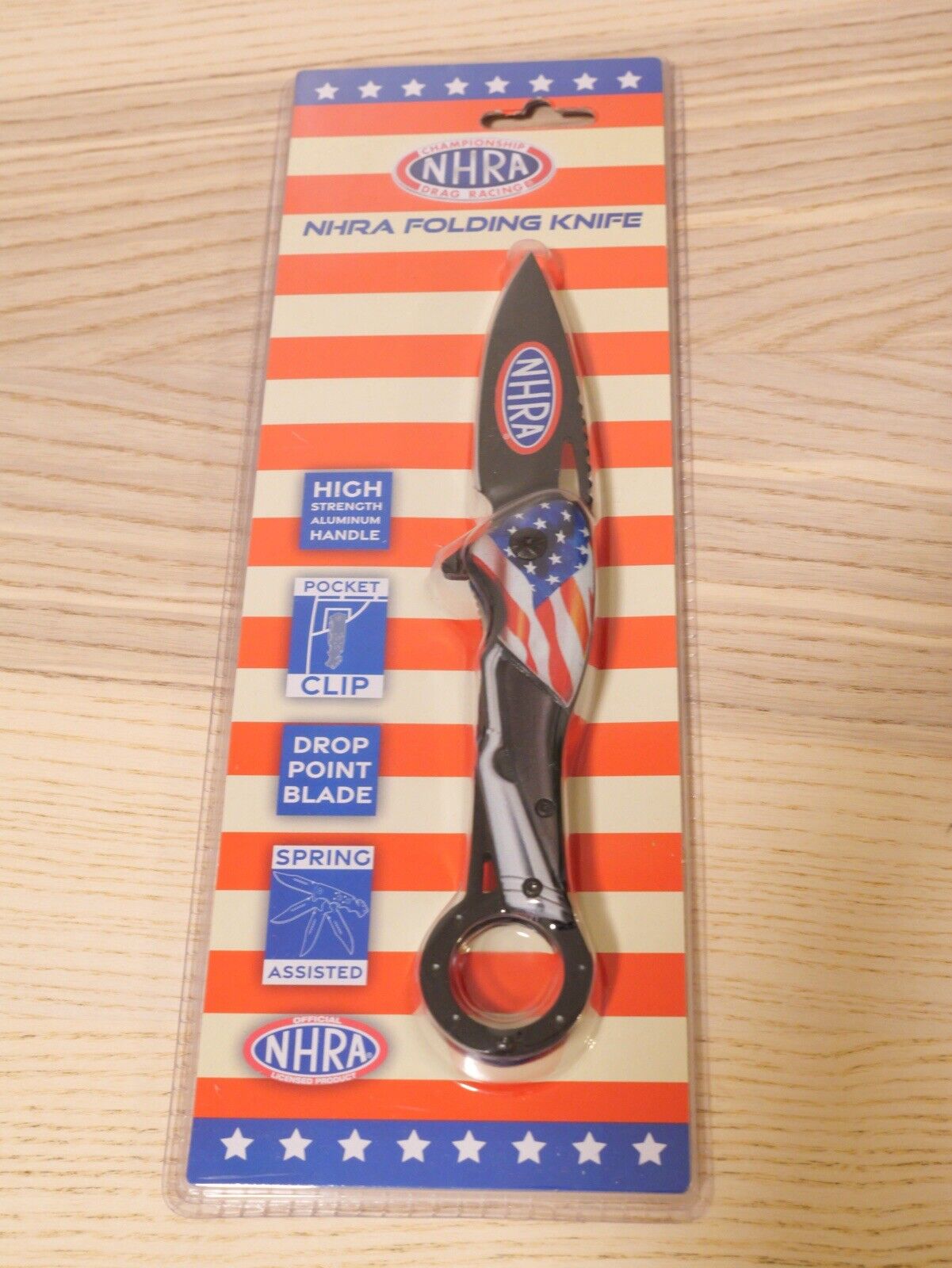 NHRA Pocket Knife Spring Assisted Karambit Drag Racing Knife Belt Clip Black