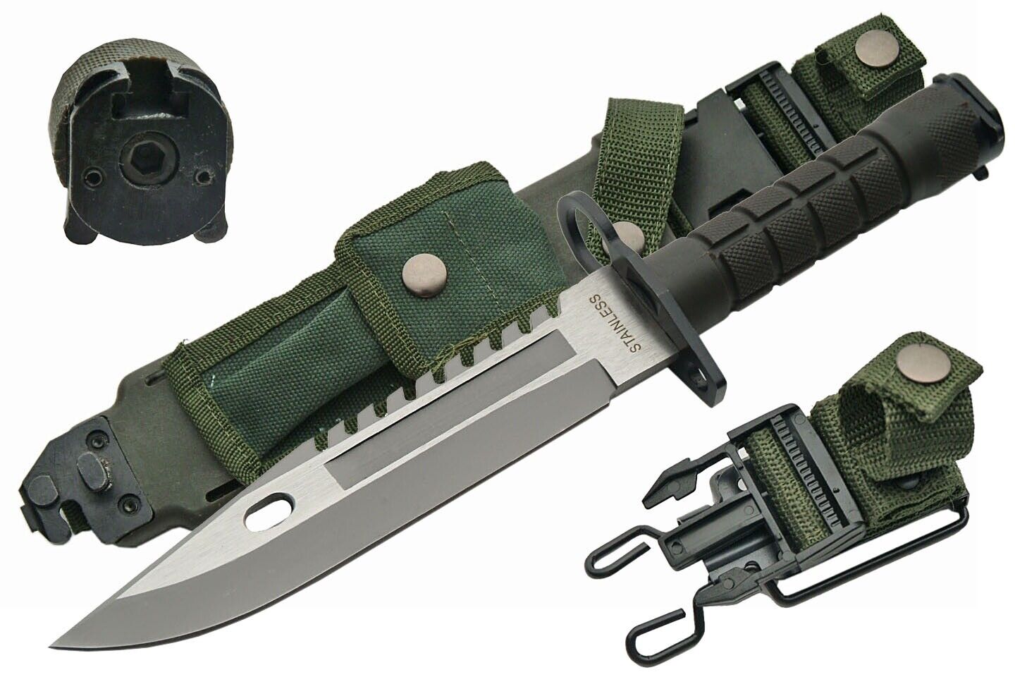 M-9 BAYONET SURVIVAL Knife Scabbard Saw Back AR Wire Cutter Tactical Holster 13"