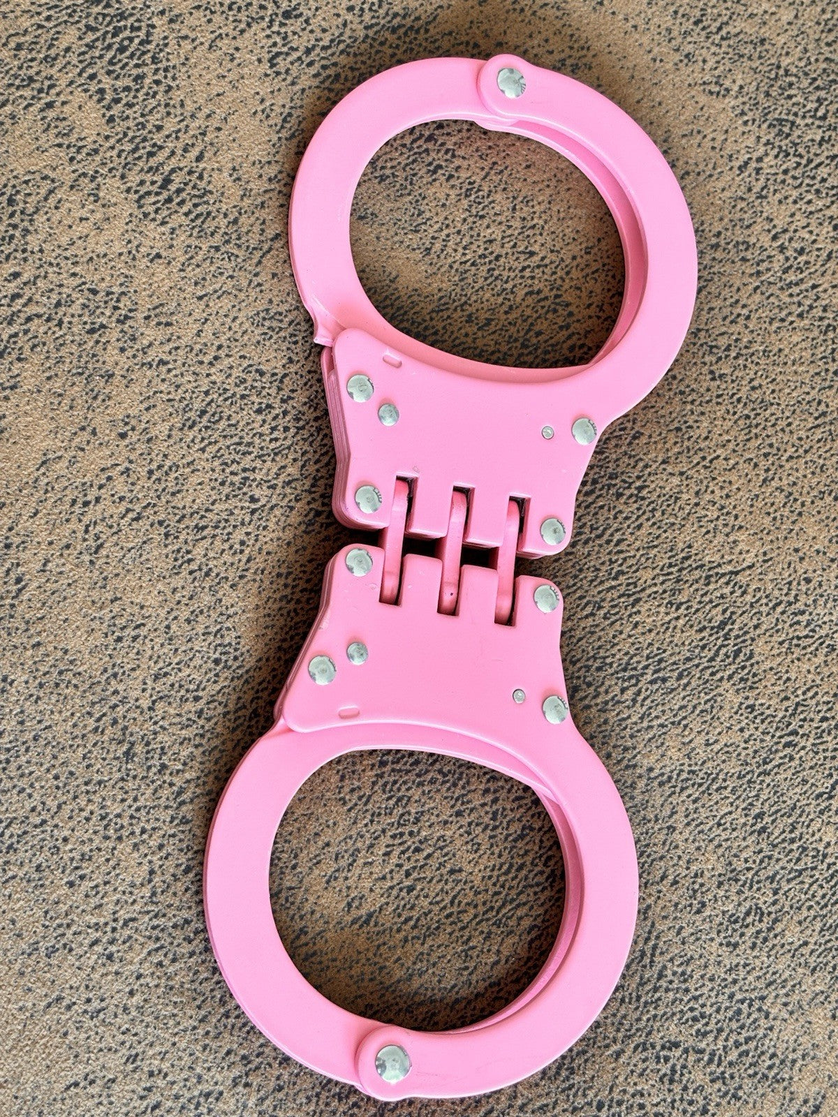 Pink Hand Cuffs Ladies Law Enforcement Security Heavy Duty Hinge Handcuffs Case