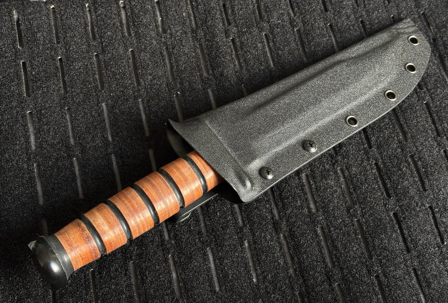 13” Tanto Combat Knife Military Marines Kydex Sheath Horizontal Carry Black Kbar