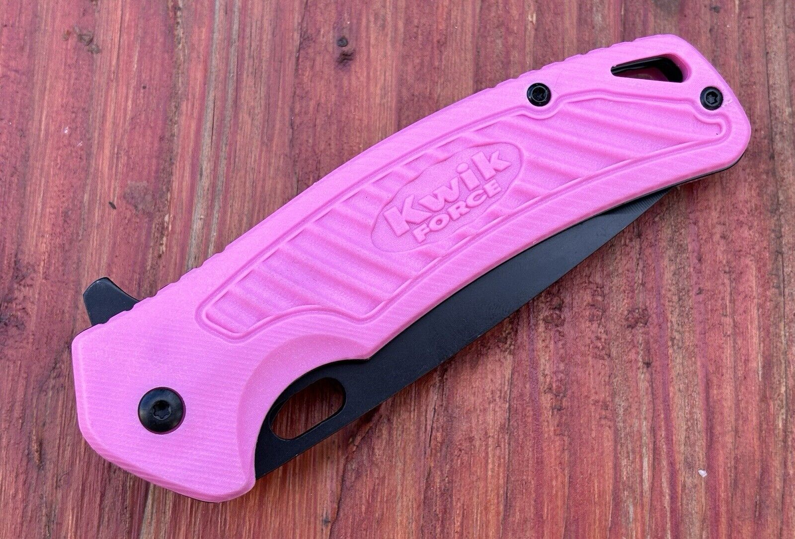 Hot Pink Pocket Knife Girly Pretty Woman’s Self Defense Full Size Belt Clip Cute