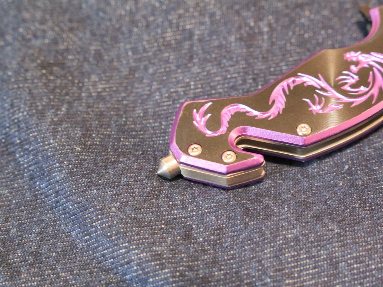 Purple Dragon Strike Pocket Knife Mini Ladies 6" Overall 2" Blade Small Cute