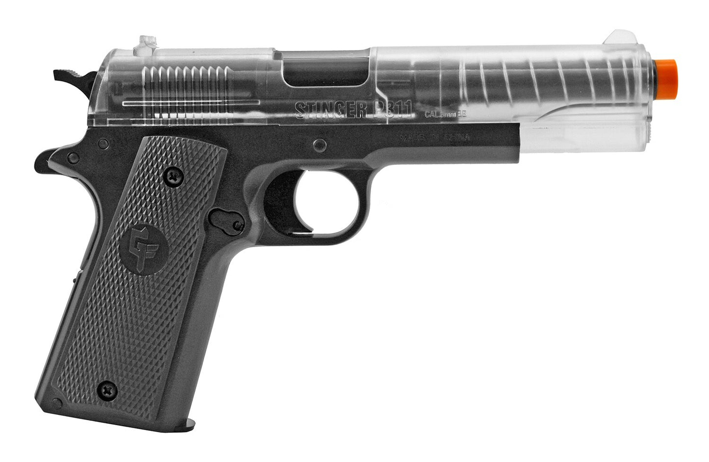 Stinger P311 Spring Powered Airsoft Pistol Game Face Super Power 325 FPs Clear