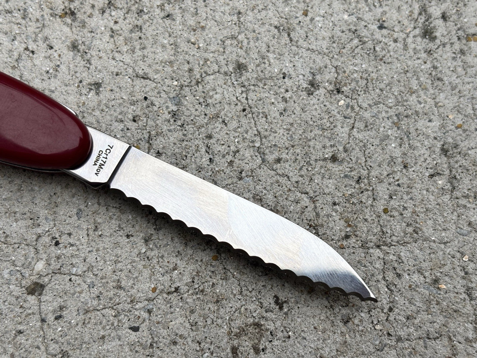 3” Swiss Army Knife Boy Scouts 2 Blades Serrated Burgundy Mirror Finish Sharp