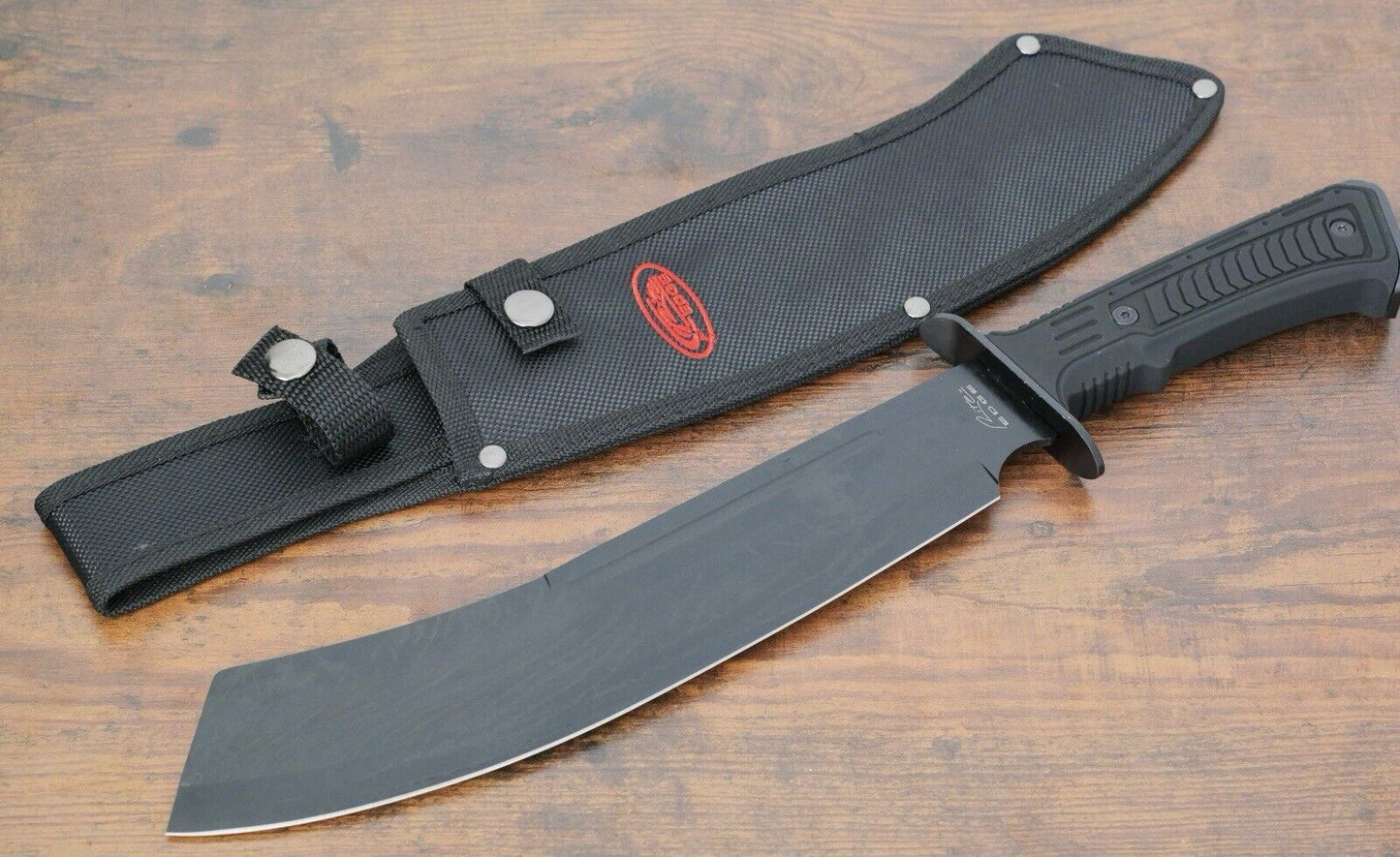 17” Machete Black Curved Blade Hiking Lightweight Sharp Nylon Sheath Belt Loop