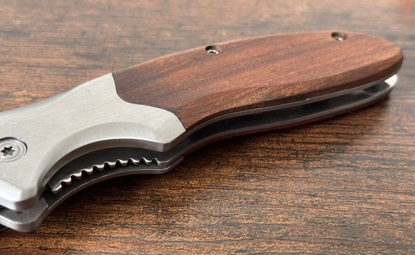 Hawkbill Knife Old School Wood Handle Sharp OG Classic Modern Liner Lock Hook