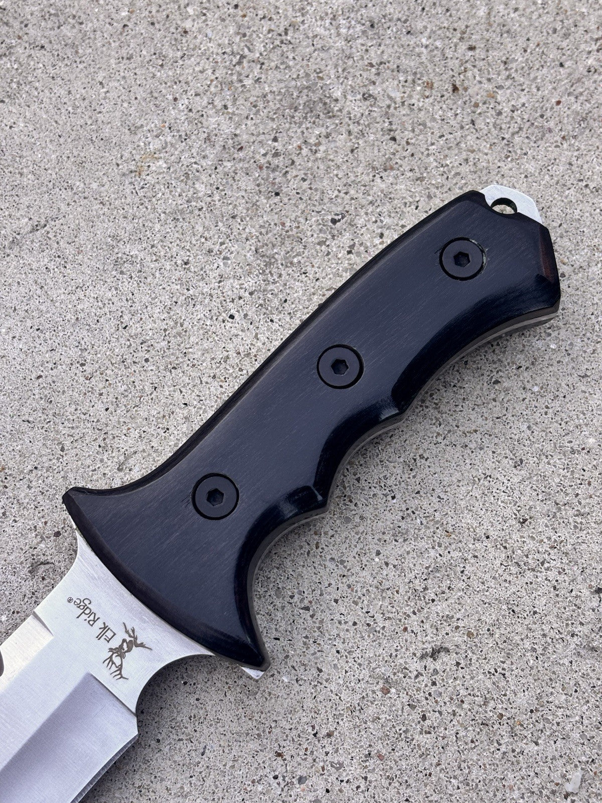 Elk Ridge Knife 12.5” Full Tang Wood Handle Combination Blade Nylon Sheath