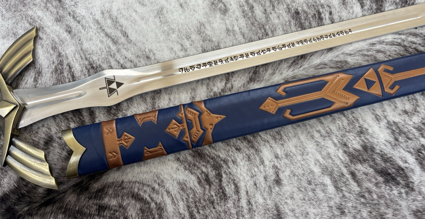 49" LARGE 1:1 Legend of Zelda Master Sword Skyward Replica Blade Blue Link Hyrul