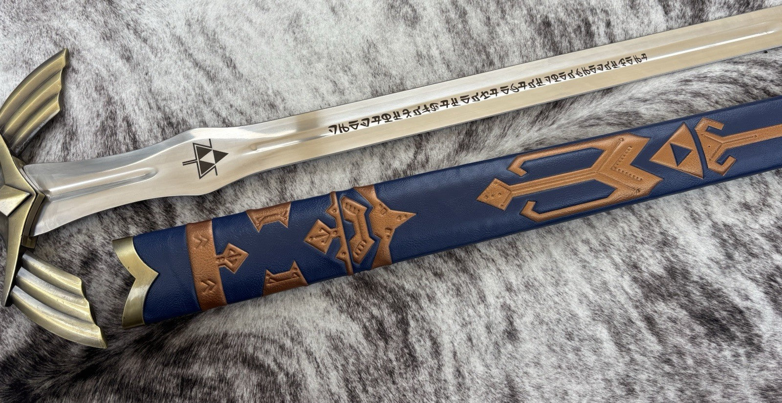 49" LARGE 1:1 Legend of Zelda Master Sword Skyward Replica Blade Blue Link Hyrul