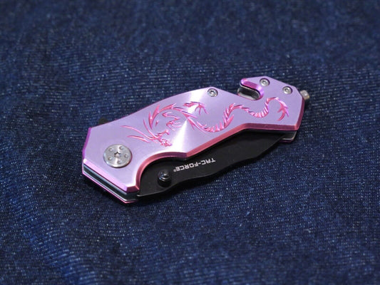 Pink Dragon Strike Pocket Knife Mini Ladies 6" Overall 2" Blade Small Cute