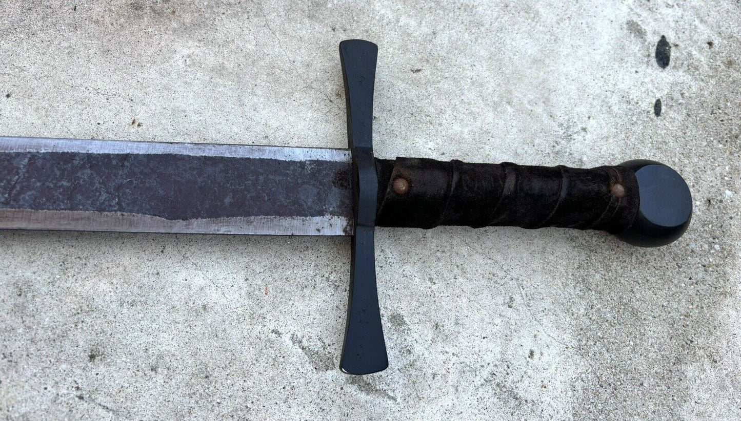 41” Rustic Broad Sword High Carbon Steel Full Tang Authentic Medieval Sharp