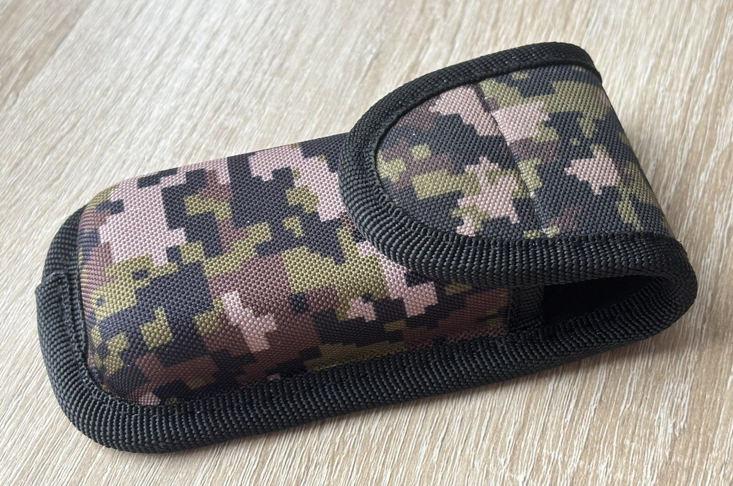 4” Camo Pocket Knife Sheath Horizontal Vertical Carry Nylon Heavy Duty Belt Loop