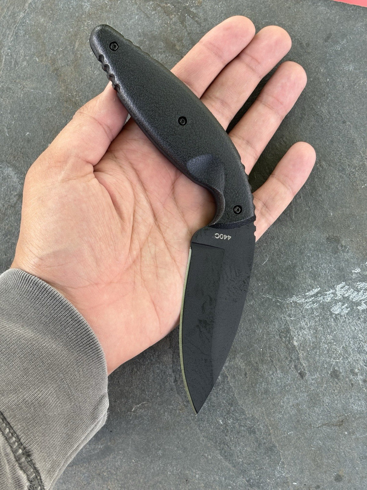 Stealth Fixed Blade Knife Mini Combat Knife 7.5”440c Tactical Horizontal Carry