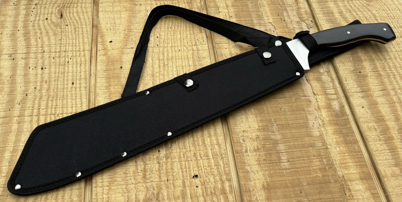 Jungle Machete Heavy Duty Tactical Stealth Black 25” XL 8mm Thick Blade Sharp