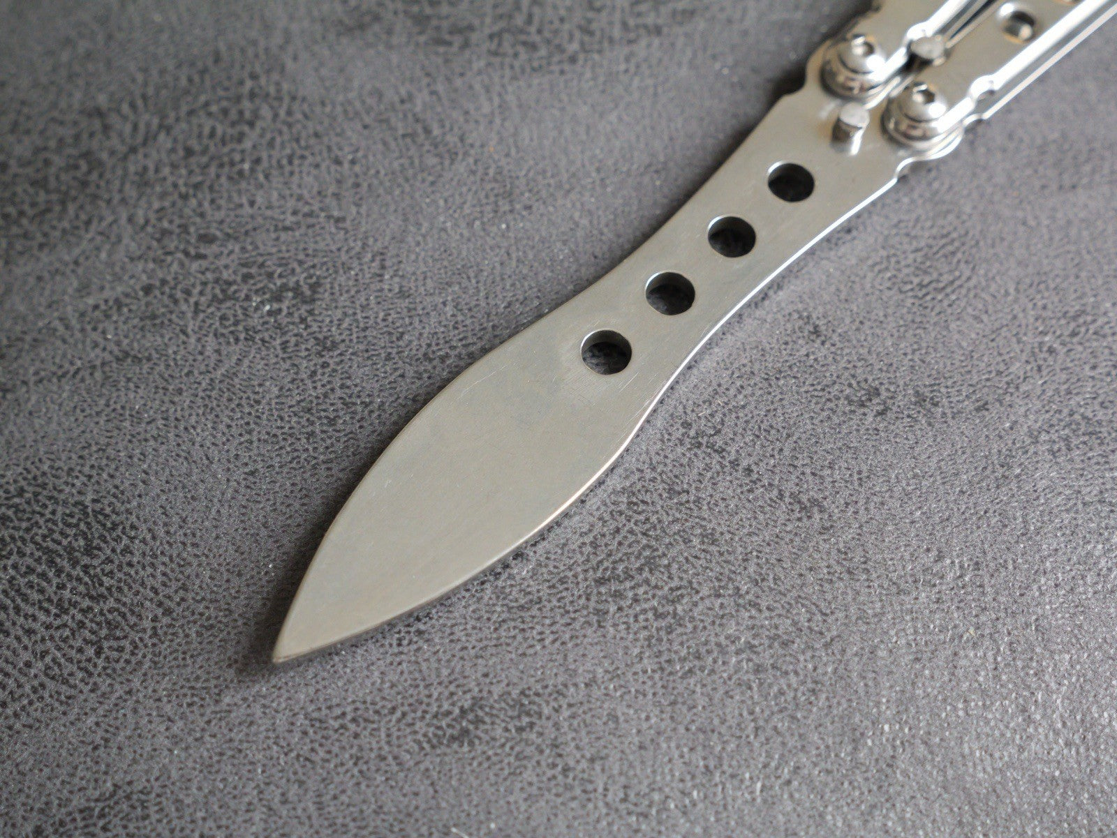 5.5" TRAINING BUTTERFLY Balisong Practice Chrome  Flip Trick Toy Blunt
