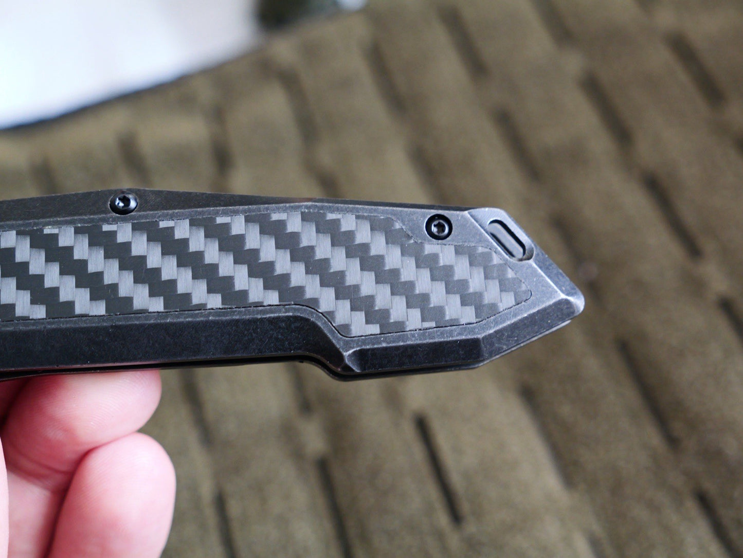 Premium Quality Pocket Knife Carbon Fiber 8cr13 Steel Ball Bearing Pivot Black