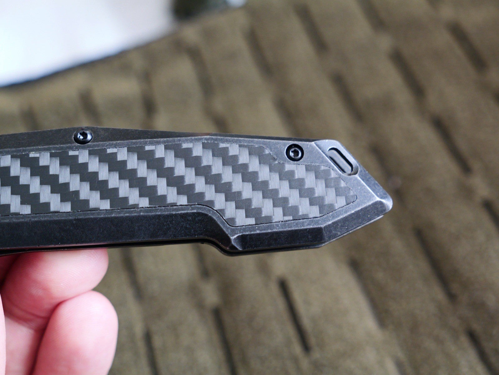 Premium Quality Pocket Knife Carbon Fiber 8cr13 Steel Ball Bearing Pivot Black