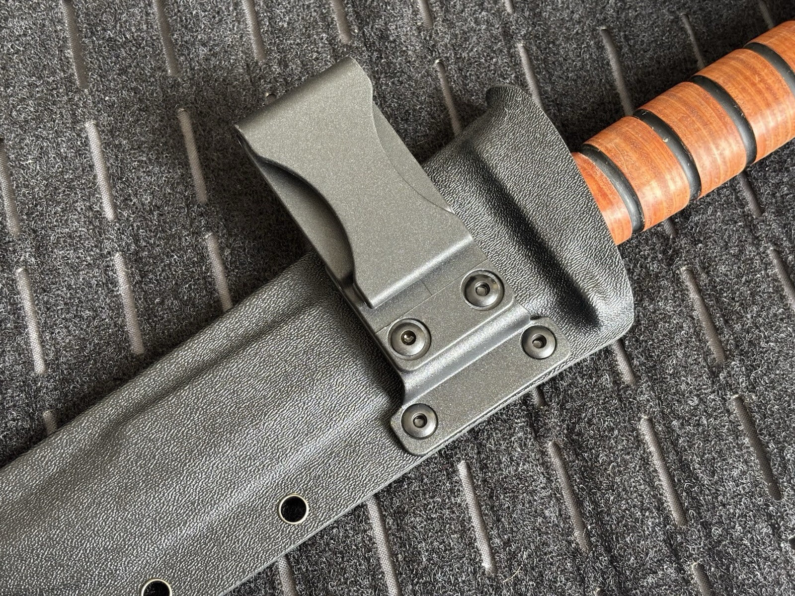 13” Tanto Combat Knife Military Marines Kydex Sheath Horizontal Carry Black Kbar