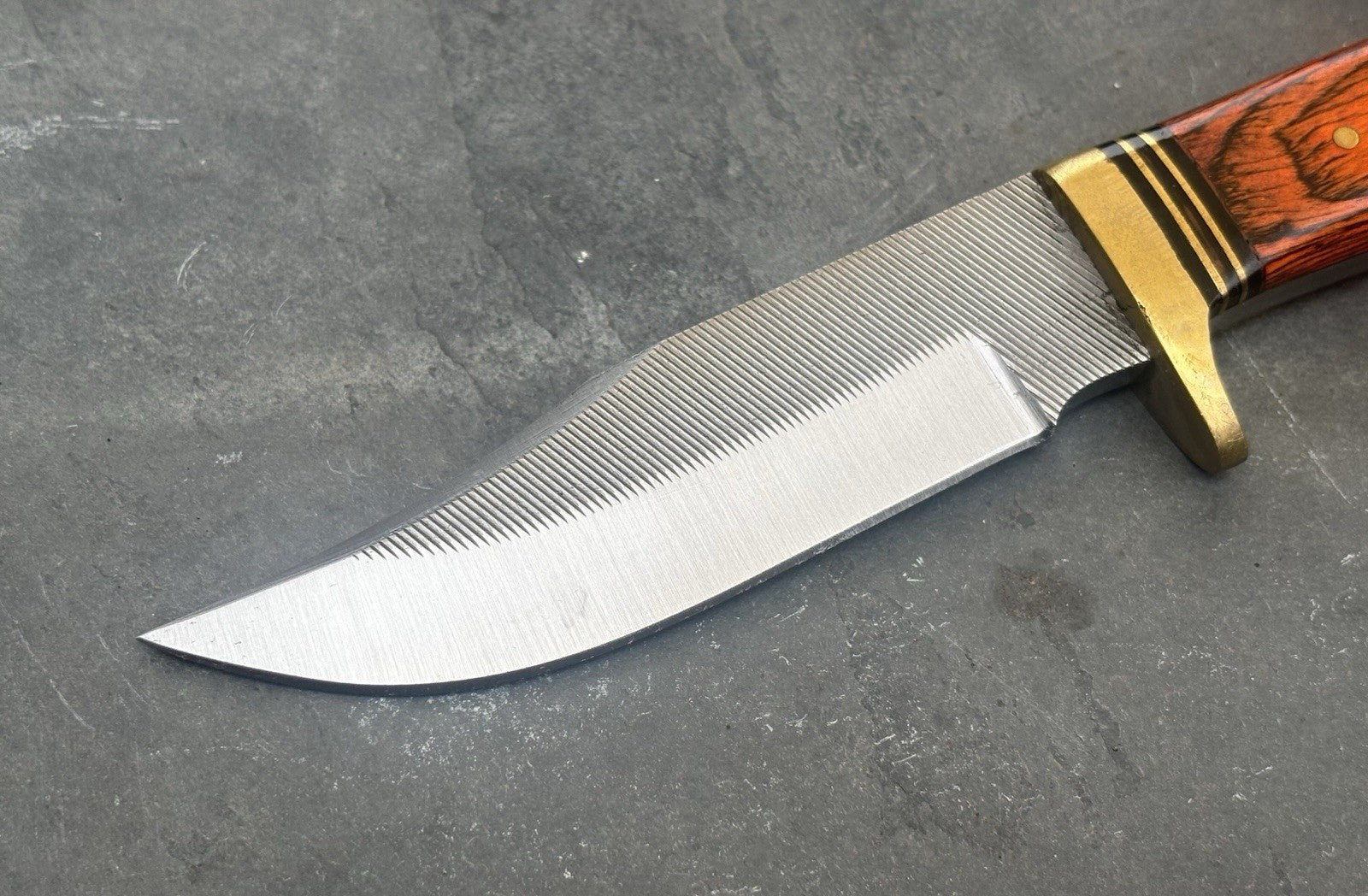 8” Fixed Blade Knife Leather Sheath High Carbon Steel File Knife Handmade Thick