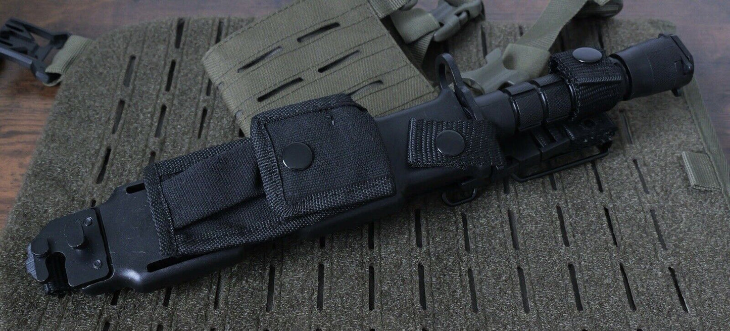 M-9 BAYONET SURVIVAL Knife Scabbard Saw Back AR Wire Cutter Tactical Holster 13"