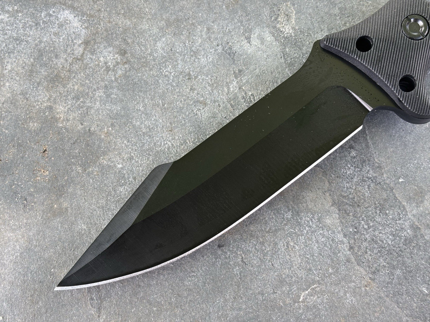 27cm Fixed Blade Knife Army Military Full Tang 5mm Thick Stealth Black Blade