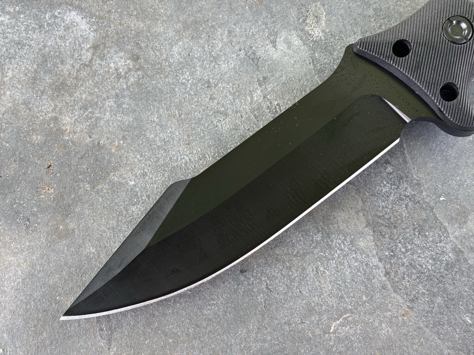 27cm Fixed Blade Knife Army Military Full Tang 5mm Thick Stealth Black Blade