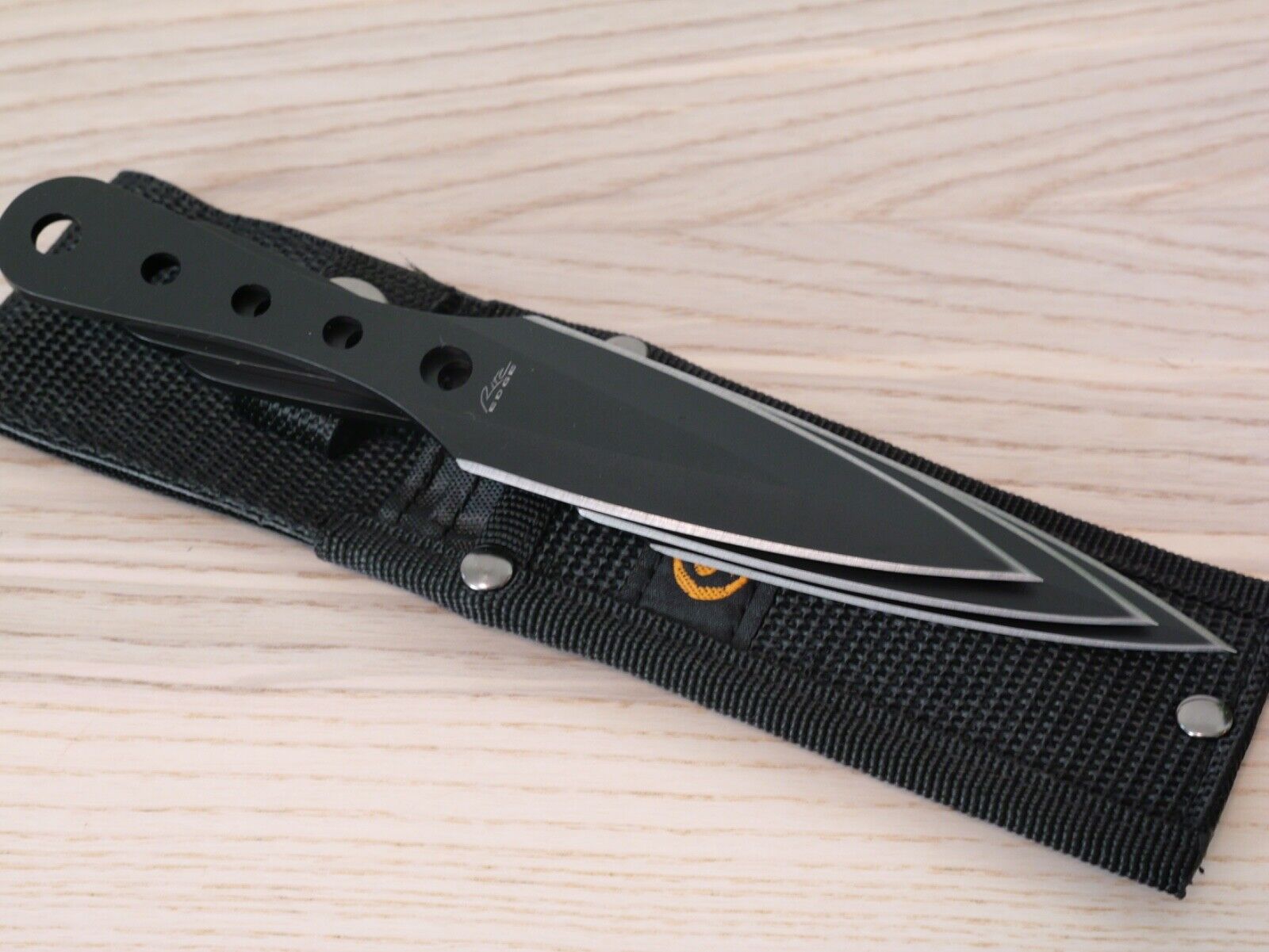 Classic 3pc Throwing Knife Set Stealth Balanced Knives Spear Double Edge Black