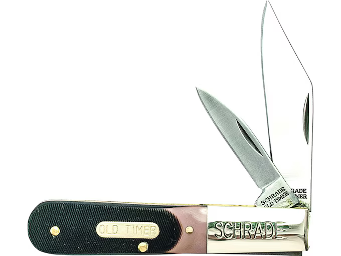 Schrade Old Timer Barlow Vintage Retro Pocket Knife 2 Blades Sharp Carbon Steel