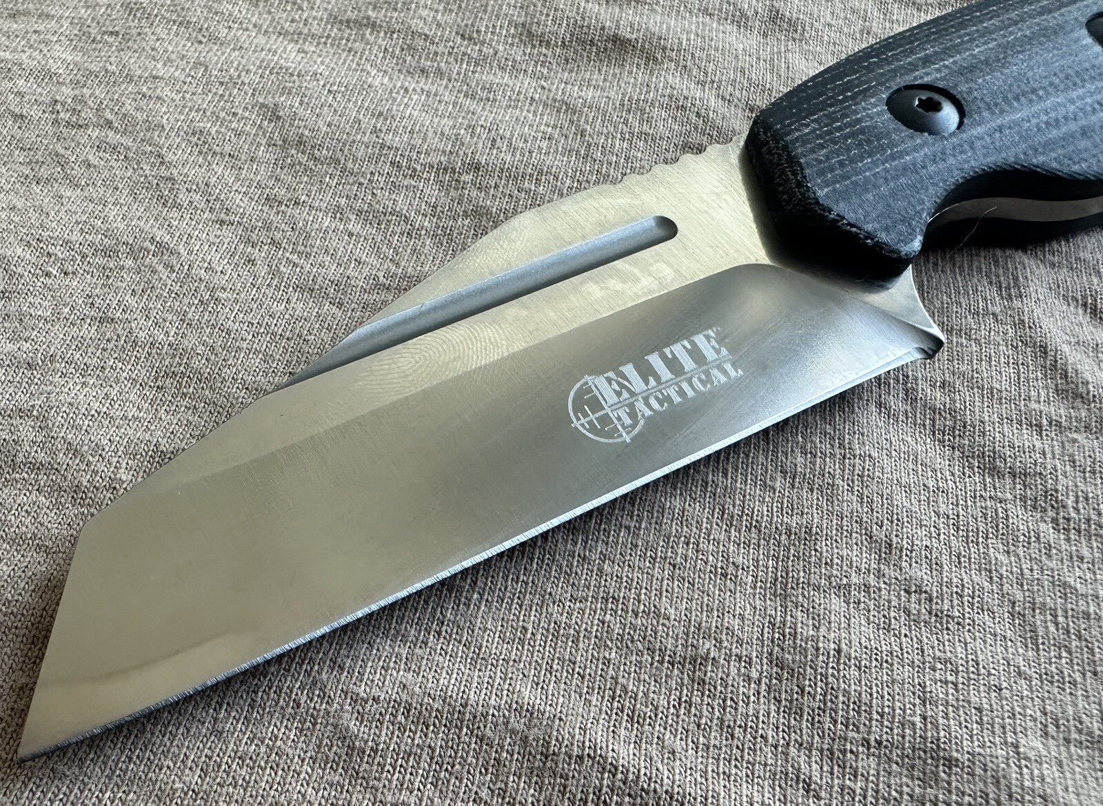 Fixed Blade Knife D2 Steel Horizontal Carry Sheath Warncliffe Blade discount