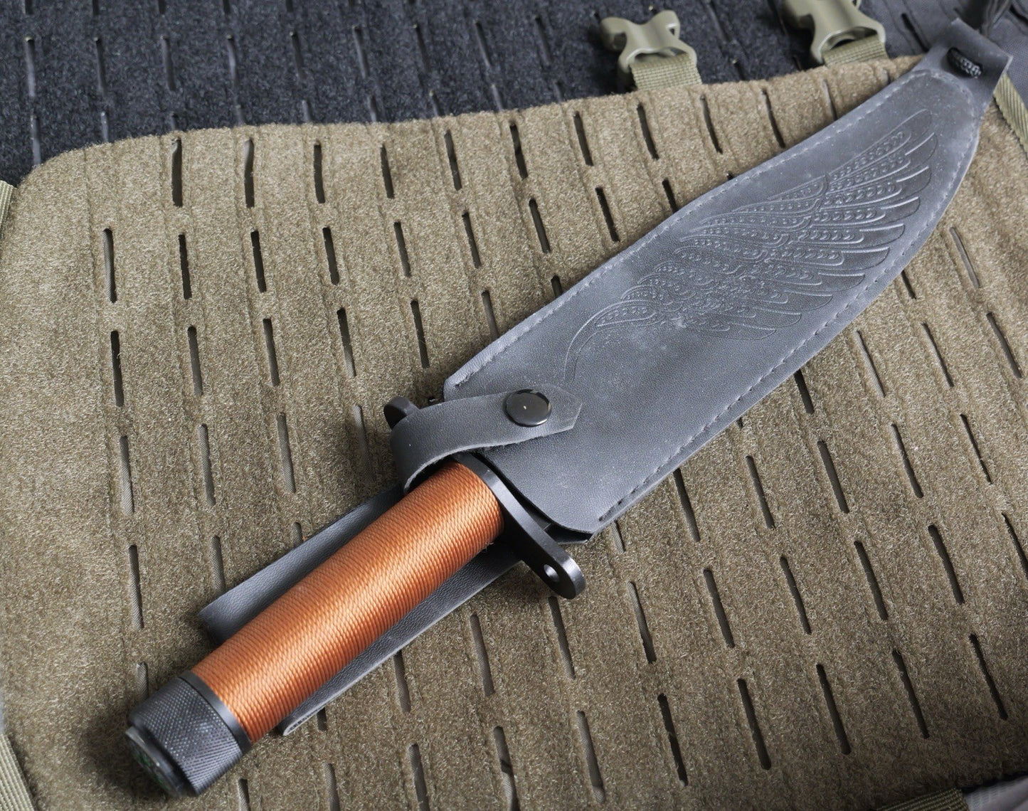 15” Survival Knife Fixed Blade Survival Kit Firstblood Tan 10” Blade Serrated